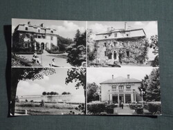 Képeslap,Révfülöp,mozaik,móló,kikötő,üdülő,szálló,Ibolya cukrászda látkép,részlet,1961-