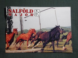 Képeslap,Salföld,major,ménes látkép,részlet, 1990-