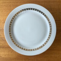 Alföldi Porcelán lapos tányér arany virág mintával 4 db