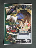 Képeslap,Somogyvámos,mozaik,Krisna völgy látkép,részlet,2000-