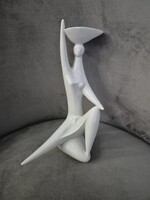 Zsolnay Török János Tálat tartó figura