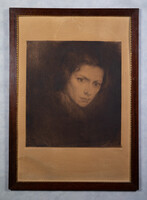 Kron Jenő (1882 - 1974) - Fiatal lány portréja