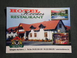 Képeslap,Sárbogárd,mozaik,Kovács hotel,étterem látkép,részlet, 1990-