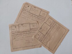 Régi irat 1947 Távirat 3 db