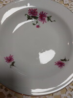 Alföldi régi szegfű mintás porcelán mély tányér, arany széllel, 1db