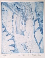Kőszeghy Csilla - Bérházban II 22 x 15 cm rézkarc