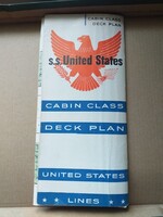 United States Line - SS United States -Cabin Class Deck Plans - 1957