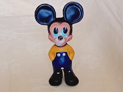 NAGY gumi Miki Egér 21cm 1960 retro sípos gumijáték Walt Disney Production Art 155 MICKEY MOUSE