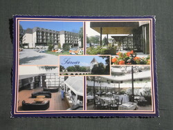 Képeslap,Sárvár,mozaik,Nádasdy-várkastély,Thermal hotel látkép,részlet, 1990-