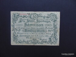 Schwetzingen 50 márka 1922 szükségpénz