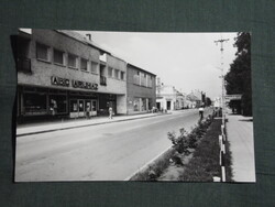 Képeslap,Sárbogárd,Ady Endre utca,ABC áruház látkép,részlet, 1977-