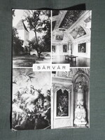 Képeslap,Sárvár,mozaik,Nádasdy-várkastély látkép,részlet, 1980-