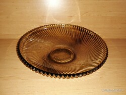 Retro brown glass centerpiece - 30 cm (w)