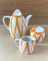 NARANCS SZÍNŰ GRÁNIT PORCELÁN TEÁS, KÁVÉS KÉSZLET RÉSZE