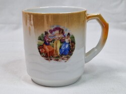 Ritka Drasche Budapest jelzett lüszter mázas porcelán bögre hibátlan állapotban 9 cm. magas