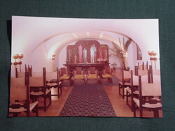 Képeslap,Forte fotó,Sárvár,Nádasdy-várkastély,házasságkötő terem látkép,részlet, 1980-