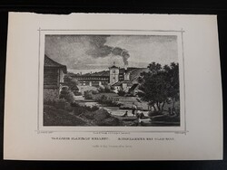 Vashámor Oláhfalu mellett - Hunfalvy - Rohbock acélmetszet, reprint, Erdély, Románia