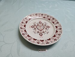 A1116 Hollóházi falitányér 24 cm Oroszlány, Komárom, Tata, Tatabánya