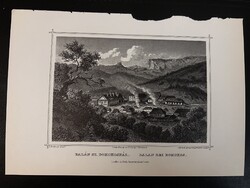 Balán Szent Domokosnál - Hunfalvy - Rohbock acélmetszet, reprint, Erdély, Románia
