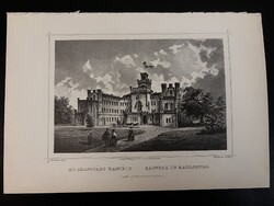 Az oroszvári kastély - Hunfalvy - Rohbock acélmetszet, reprint Felvidék, Szlovákia