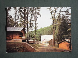 Képeslap,Sikonda,Turista szálló,bungallók,kemping látkép részlet, 1981-