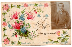 Képeslap:  Virágok. 1901.