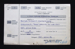 MAORTGÁZ Értékesítő Rt. (Magyar Amerikai Olajipar Rt.) közgyűlés igazolási jegy 1947