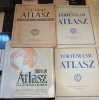 4 db térkép 2 db tőrténelmi 2db földrajzi atlasz.