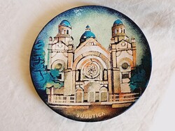 Falitányér fém Subotica Szabadkai Jakab és Komor téri Zsinagóga - Gyülekezés Háza - DEKOR Zagreb