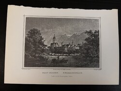 Nagyszeben - Hunfalvy - Rohbock acélmetszet, reprint, Erdély, Románia