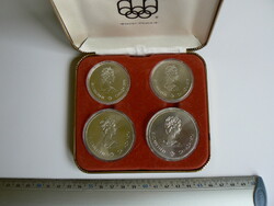CANADA, OLIMPIAI EZÜST EMLÉKÉREM KAZETTA 1972-76, KÉT PÁR 5 és 10 DOLLÁR ÉREMHEZ, CSAK a DOBOZ!RITKA