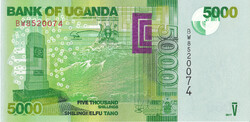 Uganda - 5000 Shillins 2017. UNC