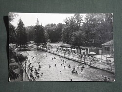 Képeslap,Sikonda,strand,medence látkép részlet, 1974-