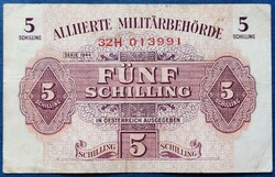 Ausztria 5 Schilling 1944, F+-VF.