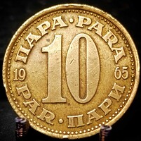 Jugoszlávia 10 Para, 1965 D03I1