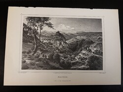 Nagyág - Hunfalvy - Rohbock acélmetszet, reprint, Erdély, Románia