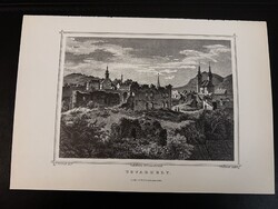 Székelyudvarhely - Hunfalvy - Rohbock acélmetszet, reprint, Erdély, Románia
