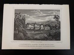Fejéregyházi kastély és vár Erdélyben - Hunfalvy - Rohbock acélmetszet, reprint, Erdély, Románia