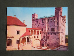 Képeslap,Sárospatak,Rákóczi vár,lakótorony látkép részlet, 1971-