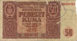 50 kuna 1941 Horvátország .