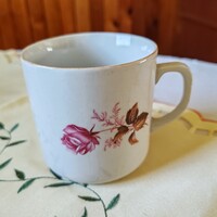Zsolnay porcelán rózsa mintás bögre