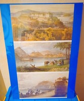 50 x70 cm plexi framed picture of three 19th century Budapest picture framed by myself