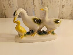 AKCIÓS! GDR keletnémet vintage porcelán kacsacsalád – gyűjtőknek ritkaság!