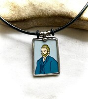 VINCENT VAN GOGH Önarckép miniatür  medál egyedi kézműves darab