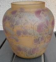 Historizáló vintage ISRAEL üveg váza 80'