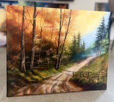 Pető Csenge++Erdei utakon 50*40