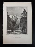 A tordai hasadék - Hunfalvy - Rohbock acélmetszet, reprint, Erdély, Románia