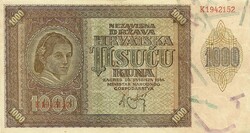 1000 kuna 1941 Horvátország 1.