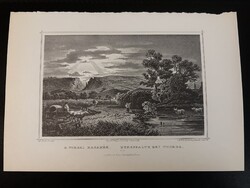 A tordai hasadék 2 - Hunfalvy - Rohbock acélmetszet, reprint, Erdély, Románia