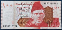 Pakisztán 100 Rupees / Rúpia 2022, VF+.
